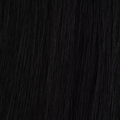 Jet Black #1 Natural hair extensions color swatch by Conde Professional