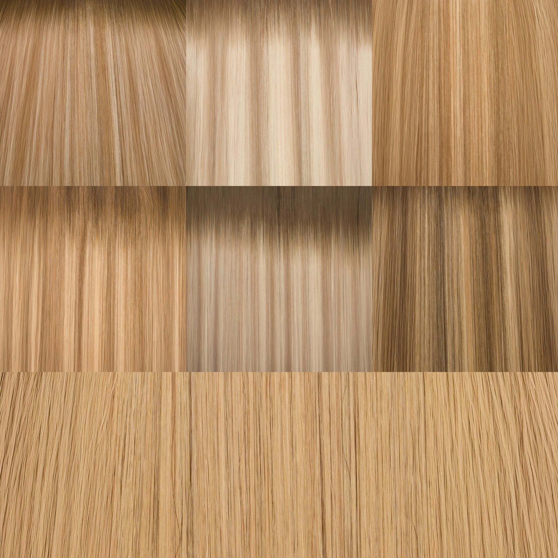 Balayage Thin Weft shade collage