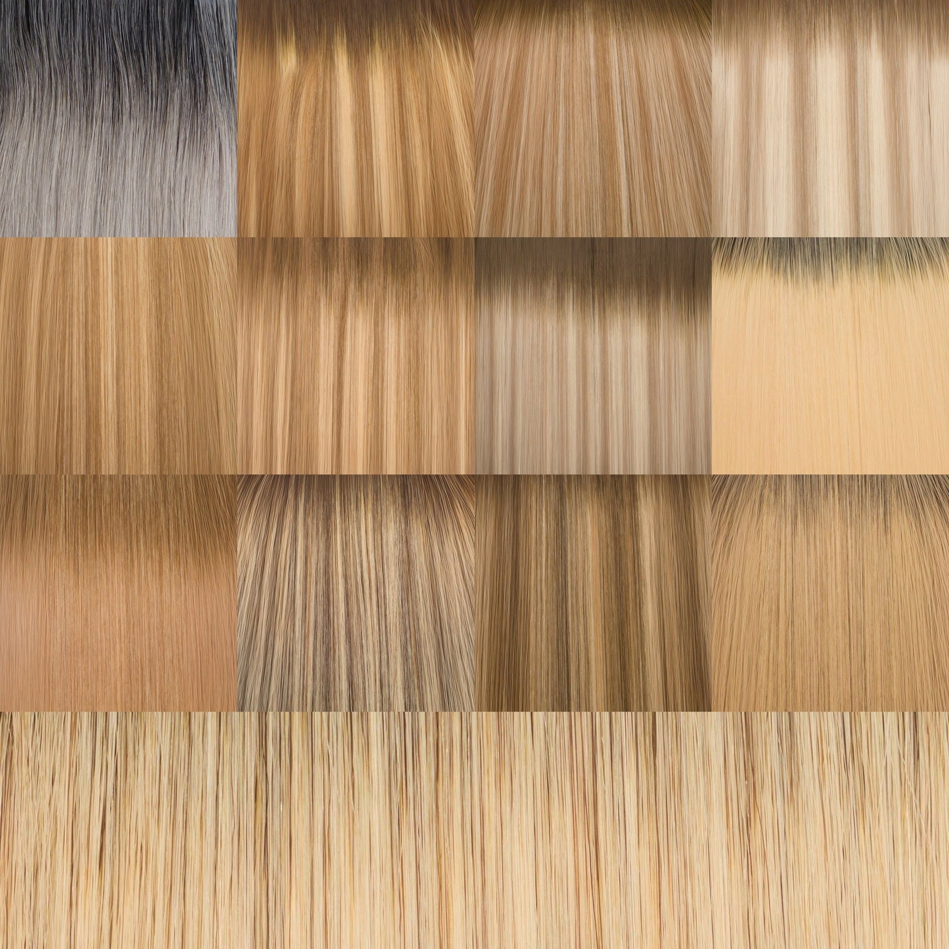 Balayage Tape-in shade collage