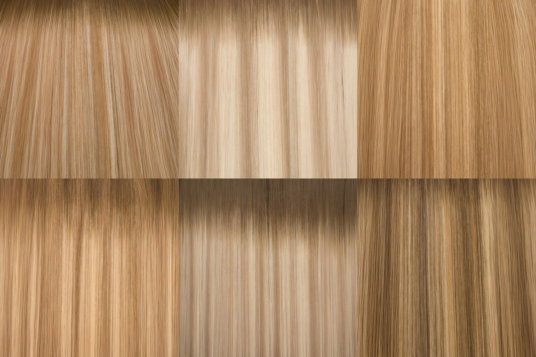 Balayage Tape Weft shade collage