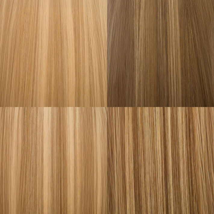 Highlights Tape Weft shade collage