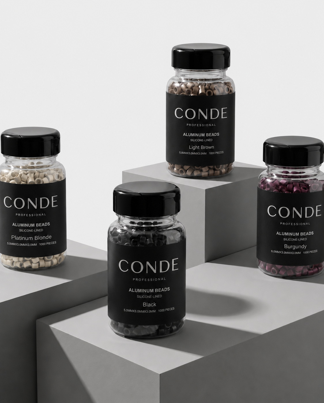Conde Hair Aluminum Beads Silicon Lined