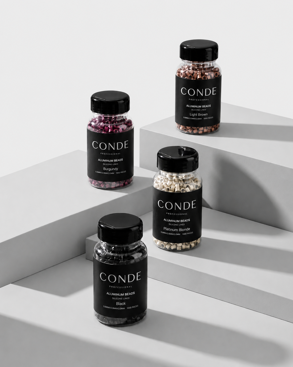 Conde Hair Aluminum Beads Silicon Lined