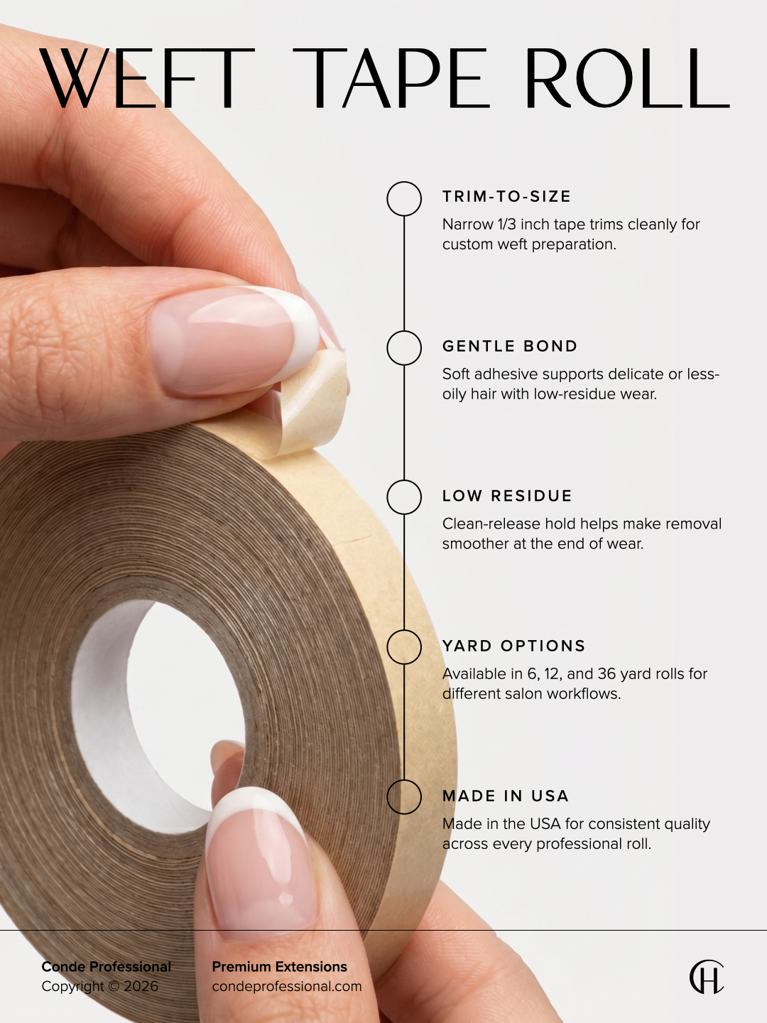 Gentle Hold - Weft Tape Roll