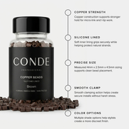 Conde Hair Copper Beads Silicon Lined
