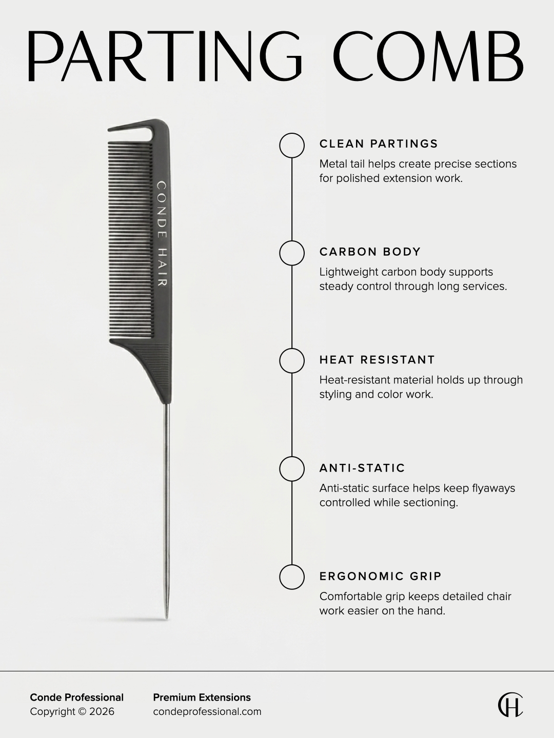 Conde Hair Parting Comb