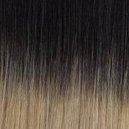 Espresso to Platinum #6/11.1 Rooted hair extension swatch