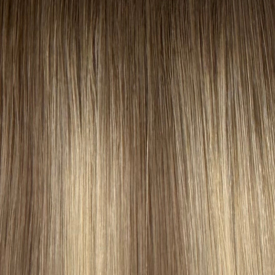 Thin Weft Coconut Mist #8.1/12 Balayage — Level 8 (Light Blonde) to Level 12 (Ultra Light Blonde), Ash tone. A multi-tonal...