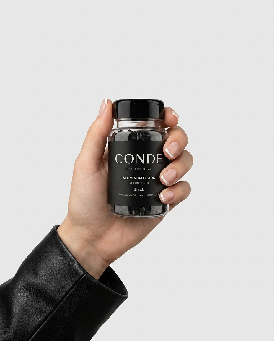 Conde Hair Aluminum Beads Silicon Lined