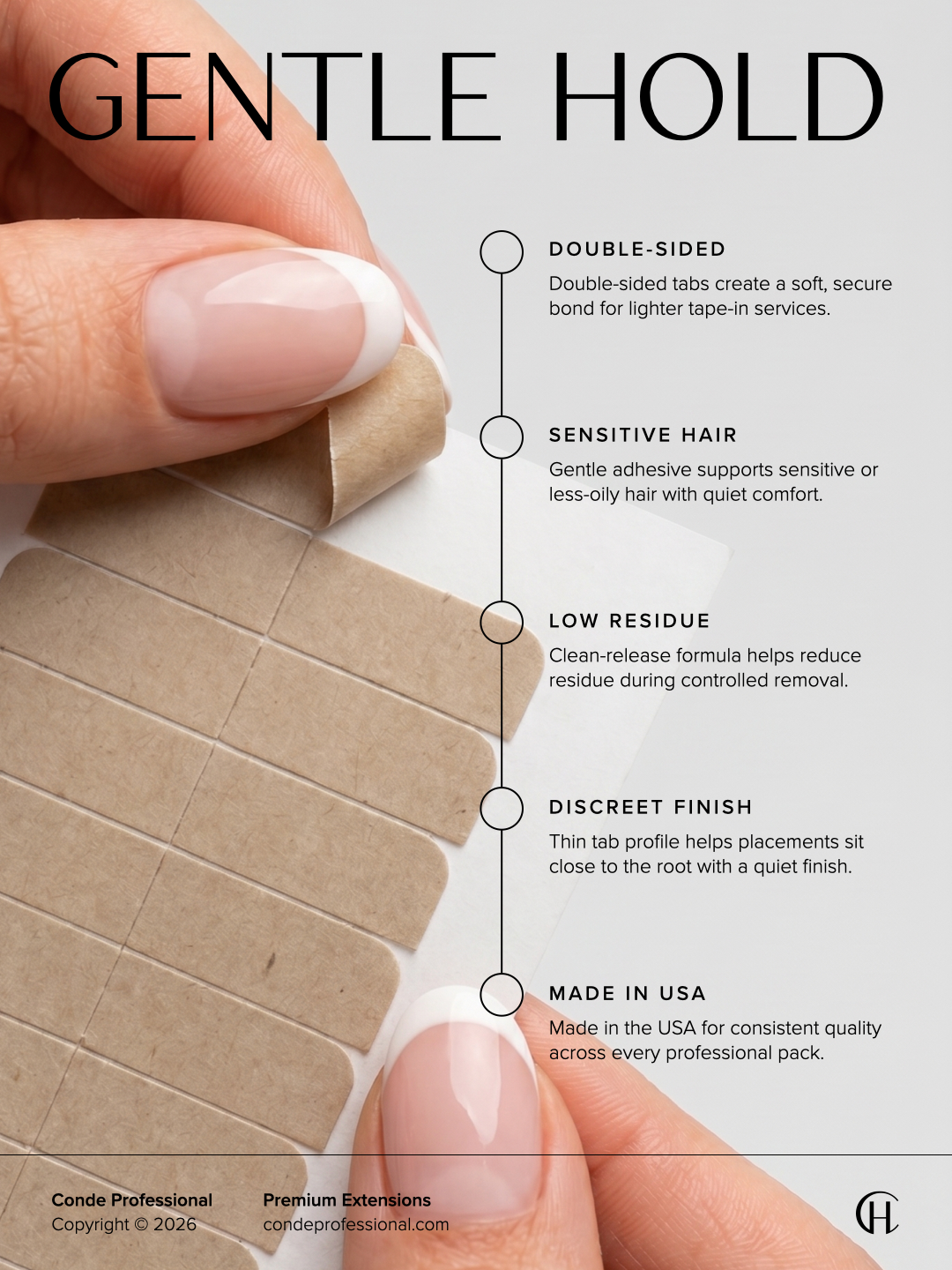 Gentle Hold - Double Sided - Tape Tab
