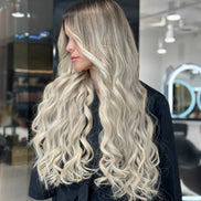 Tape-In Ashy Brown #4/11.21 Balayage — close-up detail