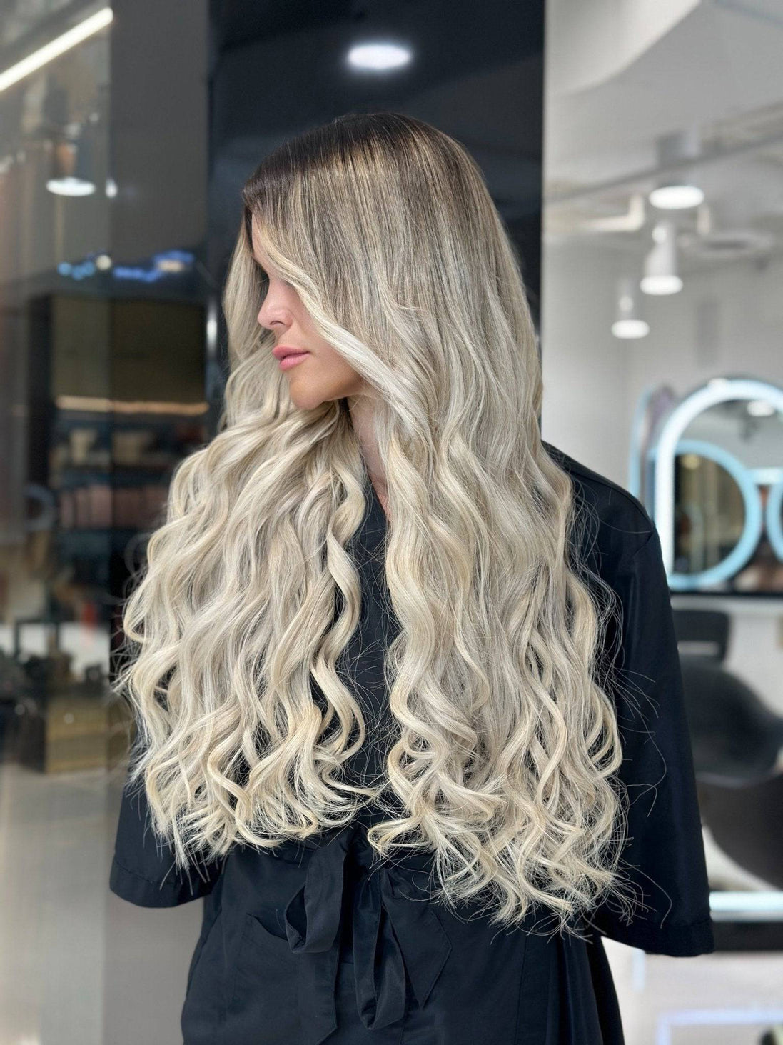 Clip-In Ashy Brown #4/11.21 Balayage — close-up detail