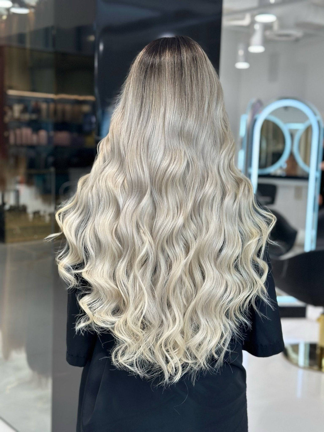 Tape-In Ashy Brown #4/11.21 Balayage — styled view