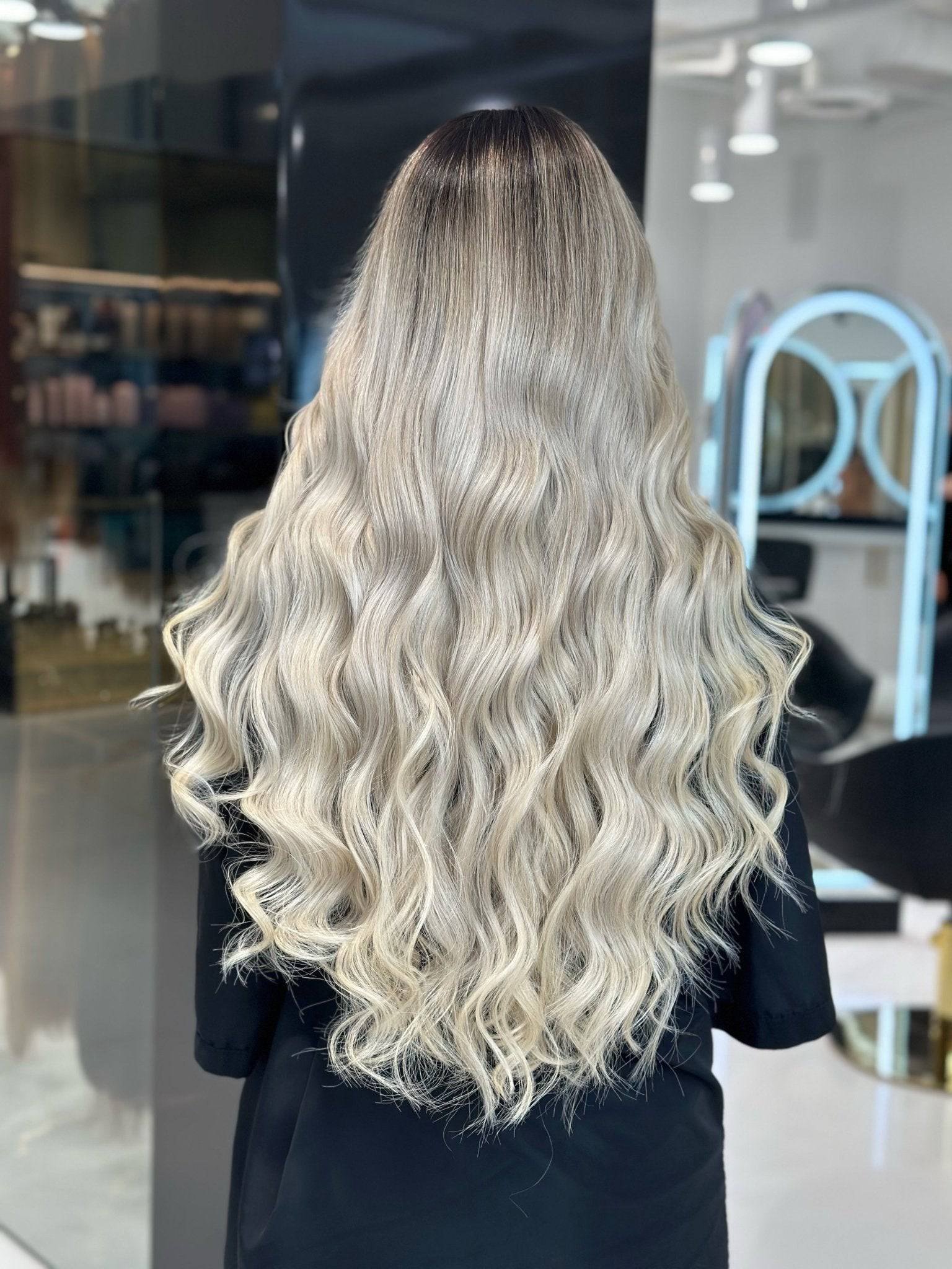 Tape-In Ashy Brown #4/11.21 Balayage — styled view