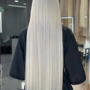 Tape-In Platinum Blonde #11.2 Solid — close-up detail