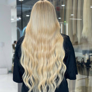 Tape-In Extra Light Blonde #10 Solid — close-up detail