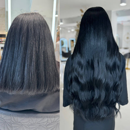 K-tip Jet Black #1 Natural hair extensions - natural shade by Conde Professional - view 4