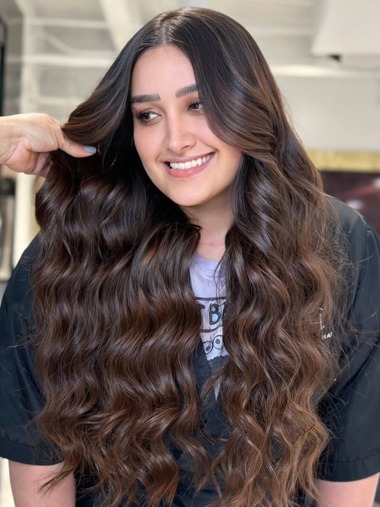 Thin Weft Dark Blonde #6 Natural hair extensions - natural shade by Conde Professional - view 2