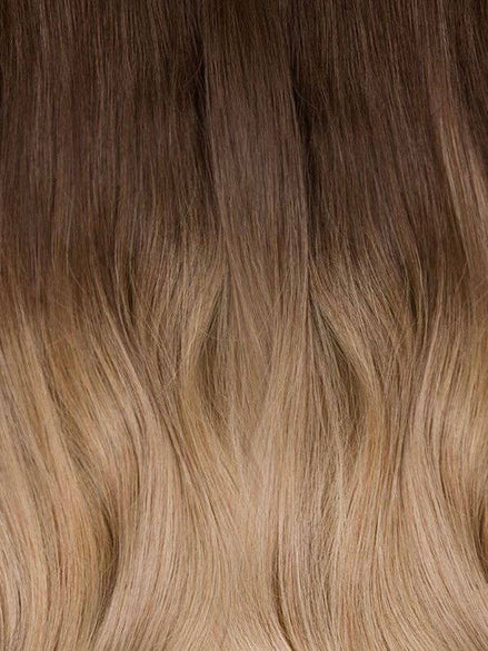 Chestnut Honey #5/7.3 Superblend hair extension swatch