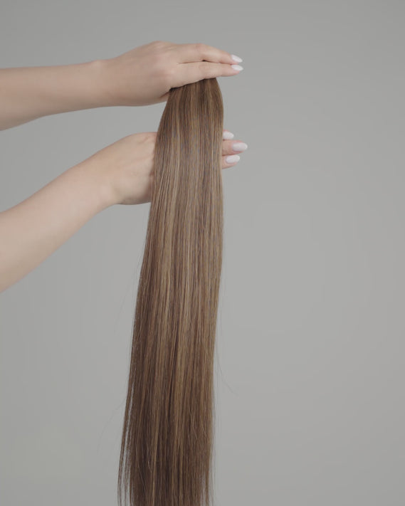 Conde Hair Brown Sugar Brunette #6/8 Highlights extension video