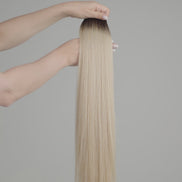 Conde Hair White Blonde #4/12 Rooted extension video